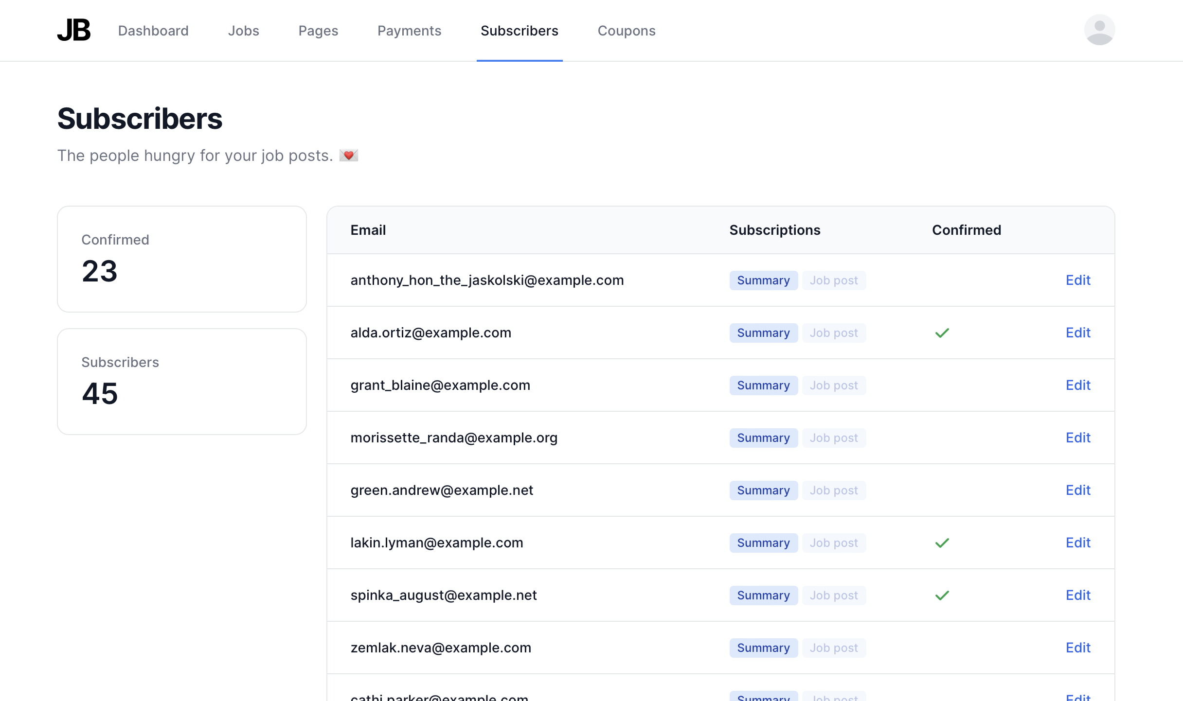 screenshot of Job Boardly